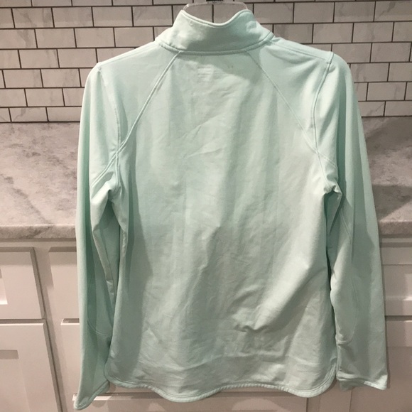 Under Armour Pullover Top Womens Medium Mint Green Half Zip Running Athletic - Picture 2 of 10